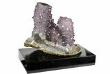 Tall, Amethyst Stalactite Formation With Wood Base - Uruguay #121356-2
